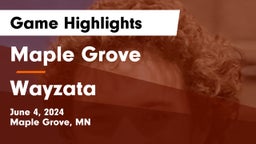 Maple Grove  vs Wayzata  Game Highlights - June 4, 2024