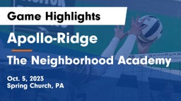 Apollo-Ridge  vs The Neighborhood Academy Game Highlights - Oct. 5, 2023