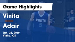 Vinita  vs Adair  Game Highlights - Jan. 26, 2019