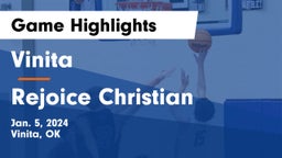 Vinita  vs Rejoice Christian  Game Highlights - Jan. 5, 2024
