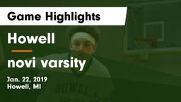 Howell vs novi varsity Game Highlights - Jan. 22, 2019