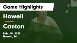 Howell vs Canton  Game Highlights - Feb. 18, 2020