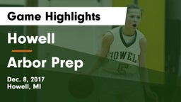 Howell vs Arbor Prep Game Highlights - Dec. 8, 2017