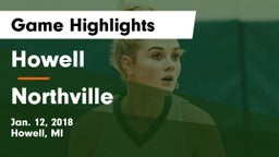 Howell vs Northville  Game Highlights - Jan. 12, 2018