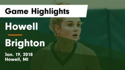 Howell vs Brighton  Game Highlights - Jan. 19, 2018
