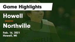 Howell vs Northville  Game Highlights - Feb. 16, 2021