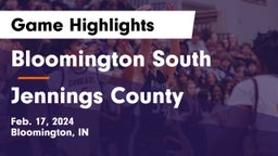 Bloomington South  vs Jennings County  Game Highlights - Feb. 17, 2024