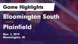Bloomington South  vs Plainfield  Game Highlights - Nov. 2, 2019