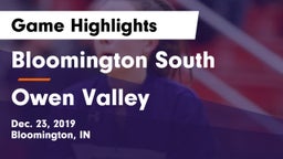 Bloomington South  vs Owen Valley  Game Highlights - Dec. 23, 2019