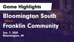 Bloomington South  vs Franklin Community  Game Highlights - Jan. 7, 2020