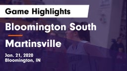 Bloomington South  vs Martinsville  Game Highlights - Jan. 21, 2020