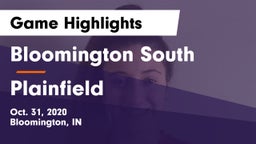 Bloomington South  vs Plainfield  Game Highlights - Oct. 31, 2020