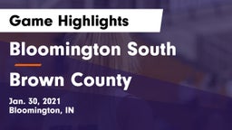 Bloomington South  vs Brown County  Game Highlights - Jan. 30, 2021