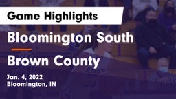 Bloomington South  vs Brown County  Game Highlights - Jan. 4, 2022