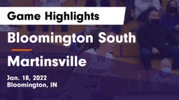 Bloomington South  vs Martinsville  Game Highlights - Jan. 18, 2022