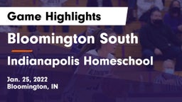 Bloomington South  vs Indianapolis Homeschool Game Highlights - Jan. 25, 2022