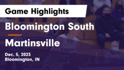 Bloomington South  vs Martinsville  Game Highlights - Dec. 5, 2023