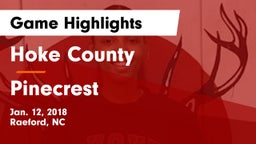 Hoke County  vs Pinecrest  Game Highlights - Jan. 12, 2018