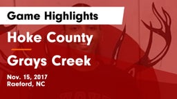 Hoke County  vs Grays Creek  Game Highlights - Nov. 15, 2017