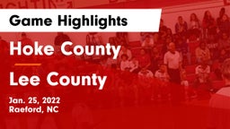 Hoke County  vs Lee County  Game Highlights - Jan. 25, 2022