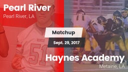 Matchup: Pearl River High vs. Haynes Academy  2017