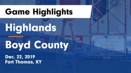 Highlands  vs Boyd County Game Highlights - Dec. 22, 2019