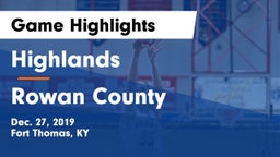 Highlands  vs Rowan County  Game Highlights - Dec. 27, 2019