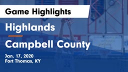 Highlands  vs Campbell County  Game Highlights - Jan. 17, 2020