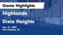 Highlands  vs Dixie Heights  Game Highlights - Jan. 31, 2020