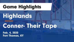 Highlands  vs Conner- Their Tape Game Highlights - Feb. 4, 2020