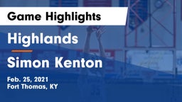 Highlands  vs Simon Kenton  Game Highlights - Feb. 25, 2021