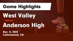 West Valley  vs Anderson High Game Highlights - Dec. 8, 2023
