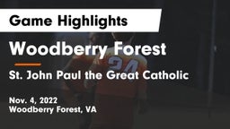 Woodberry Forest  vs  St. John Paul the Great Catholic  Game Highlights - Nov. 4, 2022