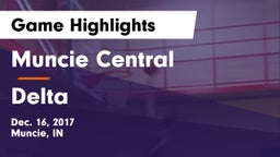 Muncie Central  vs Delta  Game Highlights - Dec. 16, 2017
