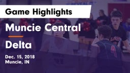 Muncie Central  vs Delta  Game Highlights - Dec. 15, 2018
