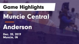 Muncie Central  vs Anderson  Game Highlights - Dec. 20, 2019