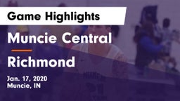 Muncie Central  vs Richmond  Game Highlights - Jan. 17, 2020
