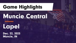 Muncie Central  vs Lapel  Game Highlights - Dec. 22, 2023