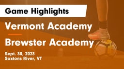 Vermont Academy vs Brewster Academy  Game Highlights - Sept. 30, 2023