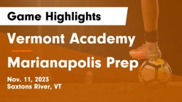 Vermont Academy vs Marianapolis Prep Game Highlights - Nov. 11, 2023