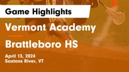 Vermont Academy vs Brattleboro HS Game Highlights - April 13, 2024