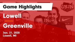 Lowell  vs Greenville Game Highlights - Jan. 21, 2020