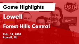 Lowell  vs Forest Hills Central  Game Highlights - Feb. 14, 2020