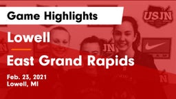 Lowell  vs East Grand Rapids  Game Highlights - Feb. 23, 2021