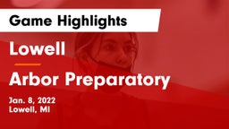 Lowell  vs Arbor Preparatory  Game Highlights - Jan. 8, 2022