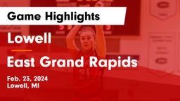 Lowell  vs East Grand Rapids  Game Highlights - Feb. 23, 2024