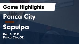 Ponca City  vs Sapulpa  Game Highlights - Dec. 5, 2019