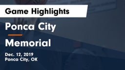 Ponca City  vs Memorial  Game Highlights - Dec. 12, 2019