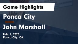 Ponca City  vs John Marshall  Game Highlights - Feb. 4, 2020
