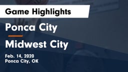 Ponca City  vs Midwest City  Game Highlights - Feb. 14, 2020